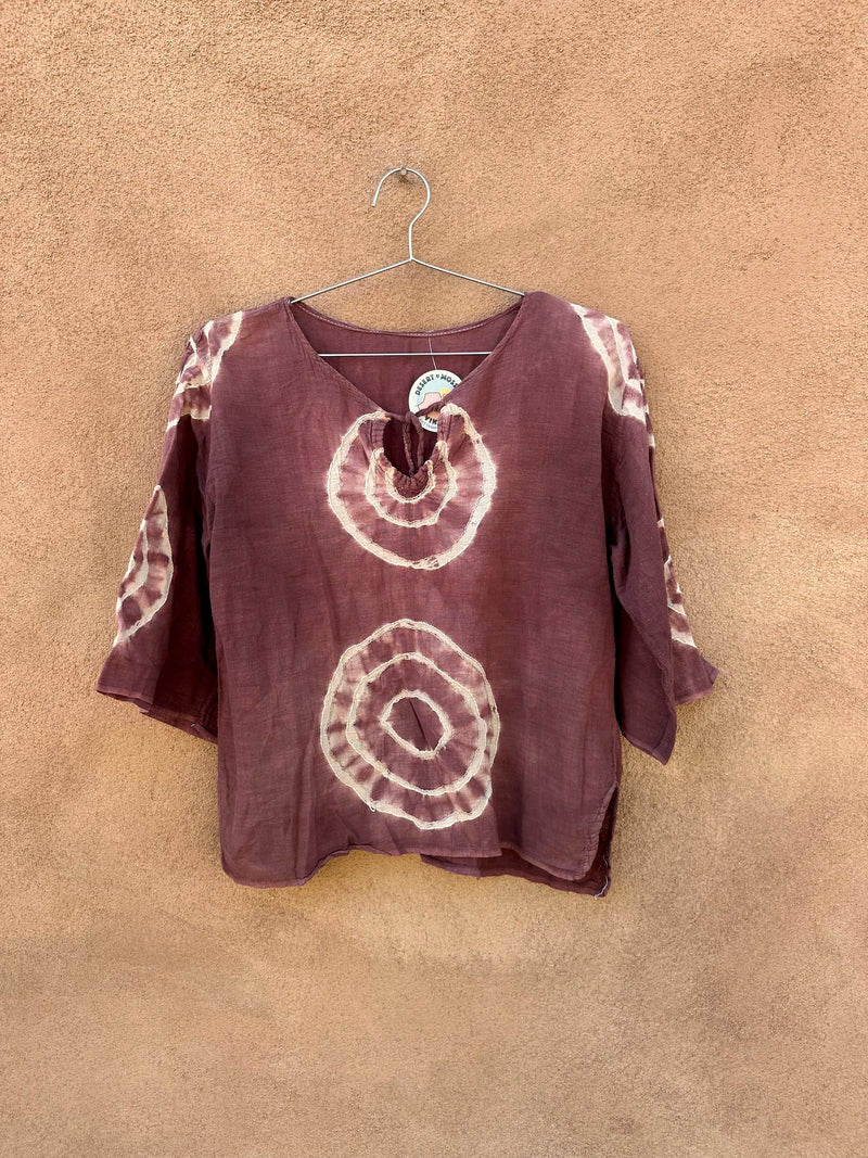 Tie Dye Women's Tunic Tie Blouse