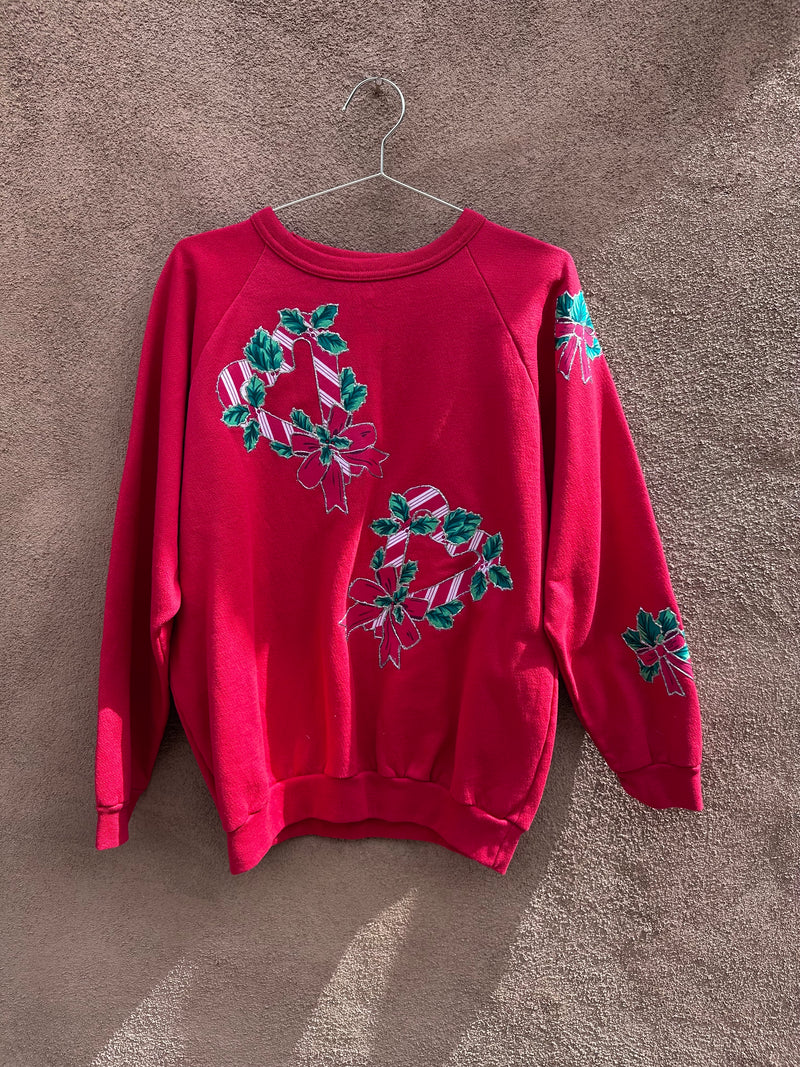 Candy Cane Red Sweatshirt Alore Label