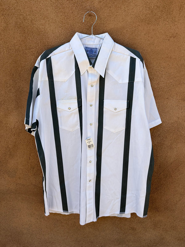 White with Gray Stripe Western Shirt - American Hero by Wrangler