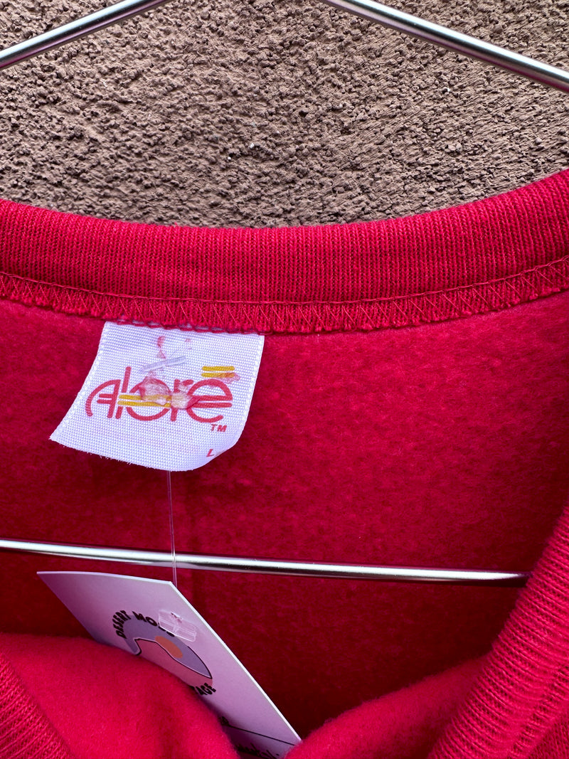 Candy Cane Red Sweatshirt Alore Label