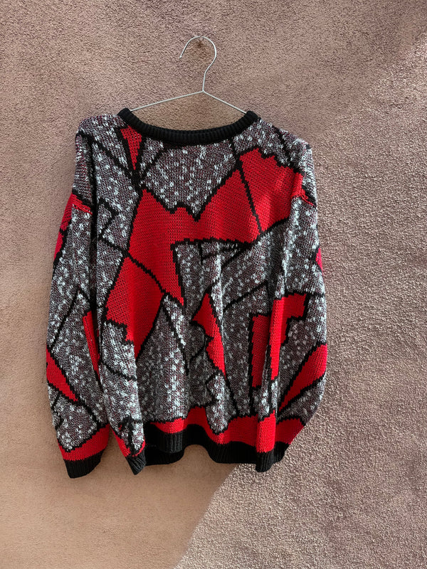 80’s Crazy Abstract Style Acrylic Sweater