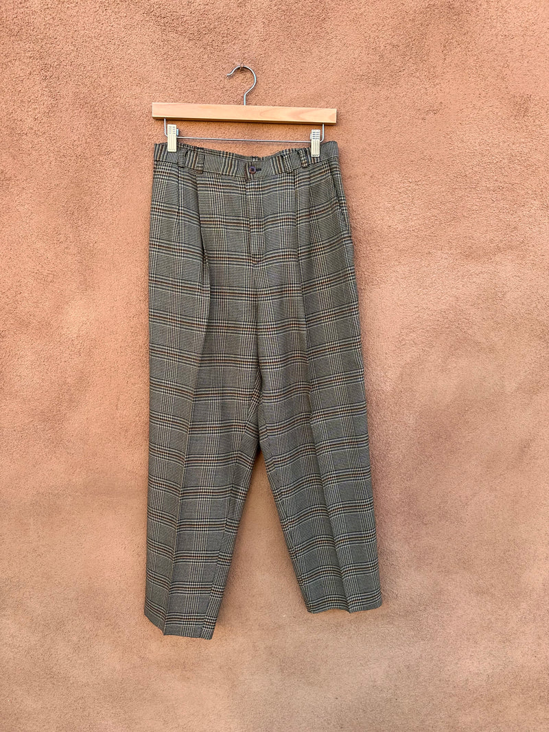 Houndstooth Plaid Worthington Trousers - 14 - w: 29