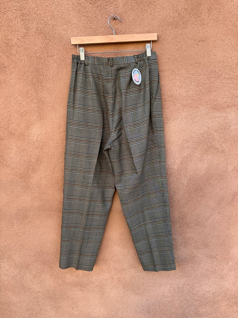 Houndstooth Plaid Worthington Trousers - 14 - w: 29