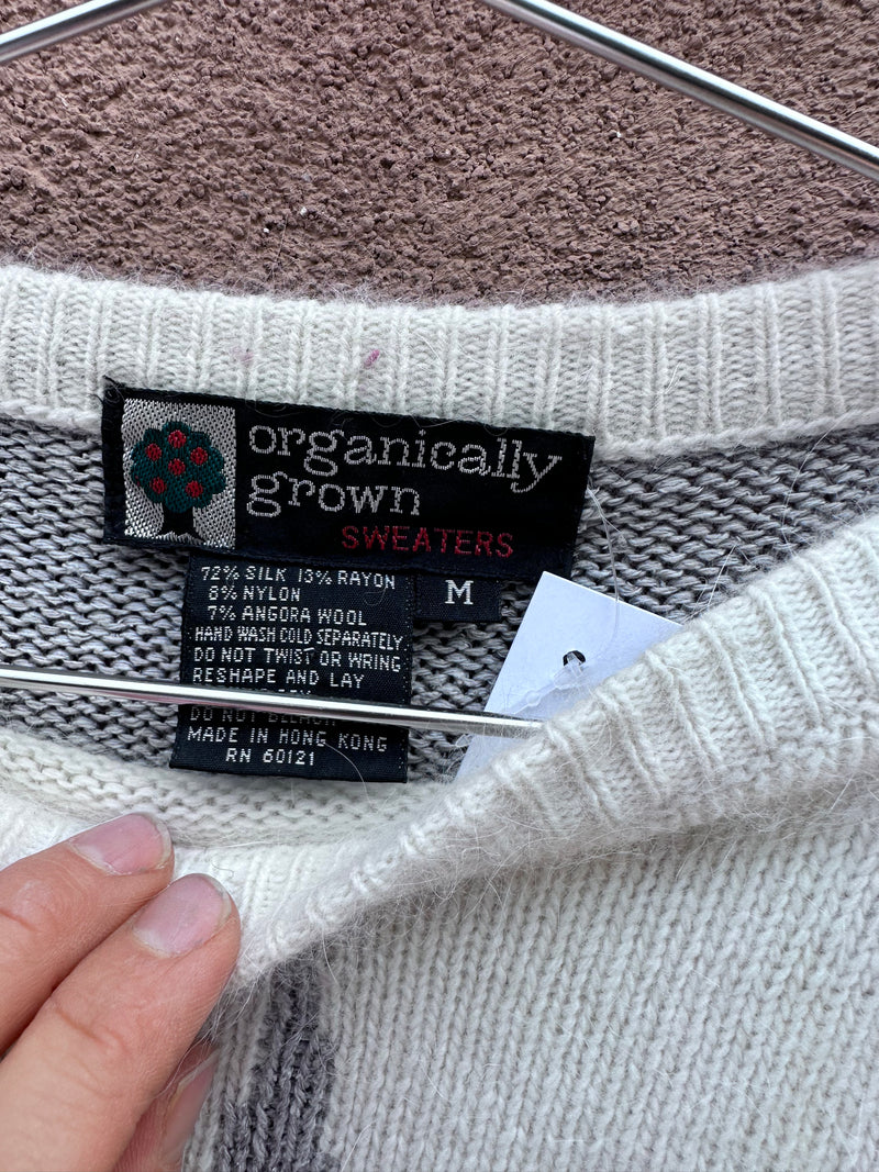 Silver and Cream "Organically Grown" Sweater