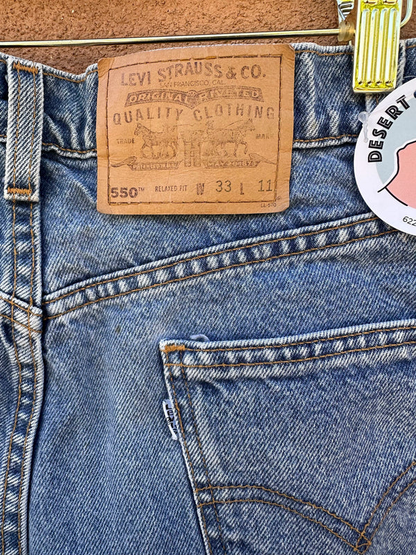 1980's Levi's 550 Jorts 33x11, Made in USA