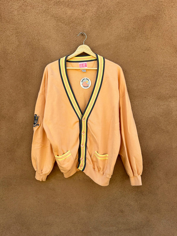 Peach Hott Sport Cotton Cardigan Sweatshirt
