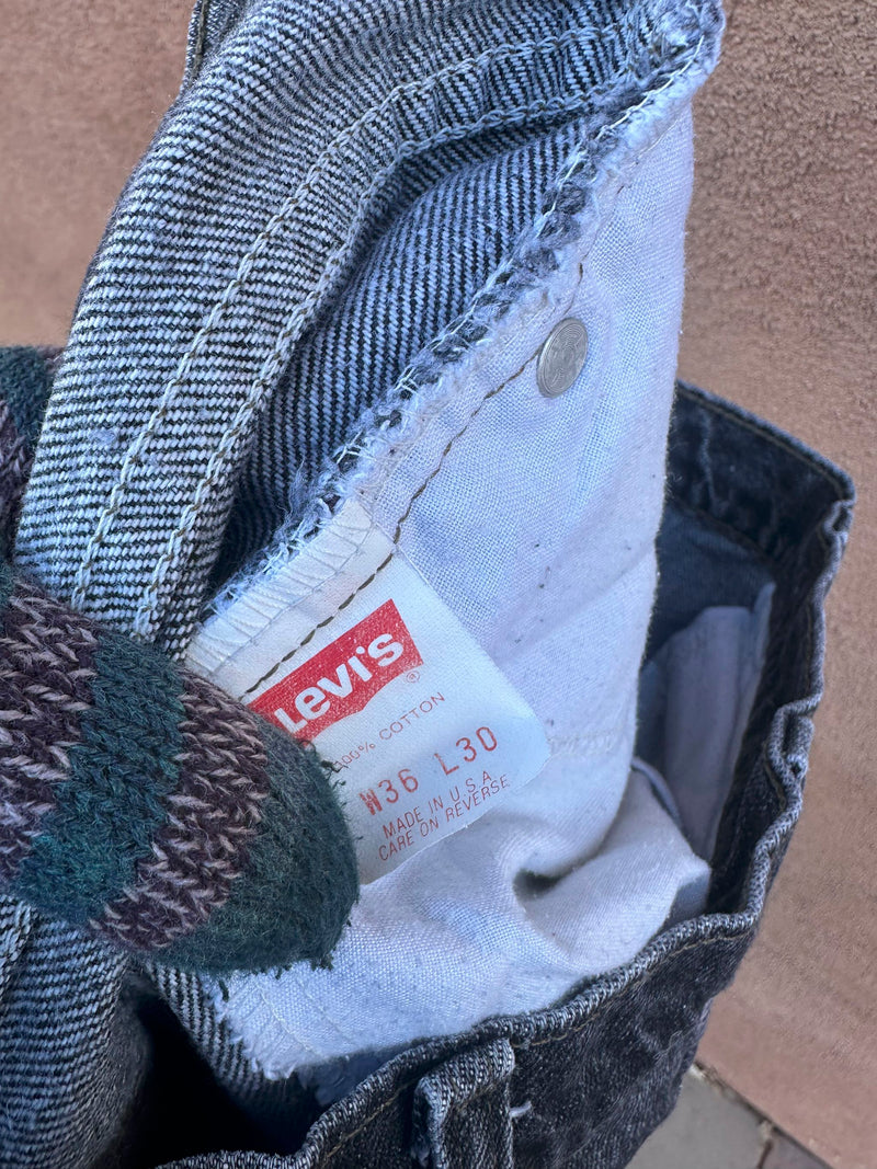 1980's Levi's 505 Orange Tab Jeans, Made in USA 36x30