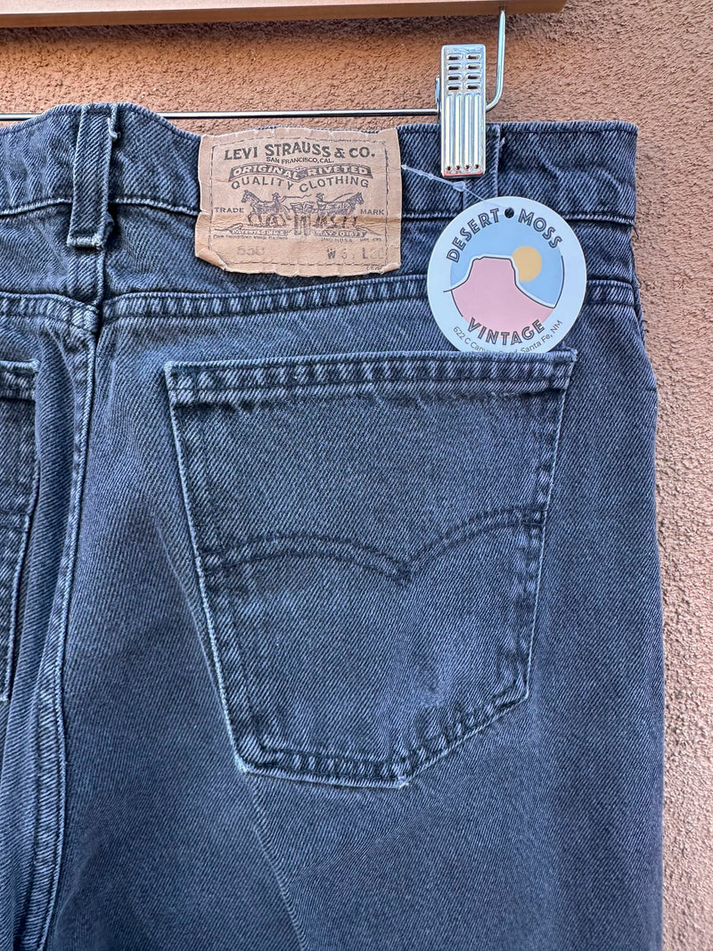 Black Levi's 550 Baggy Jeans 36x30, Made in USA