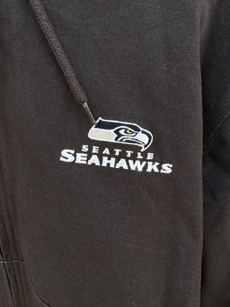 Seattle Seahawks Hooded Canvas Work Jacket
