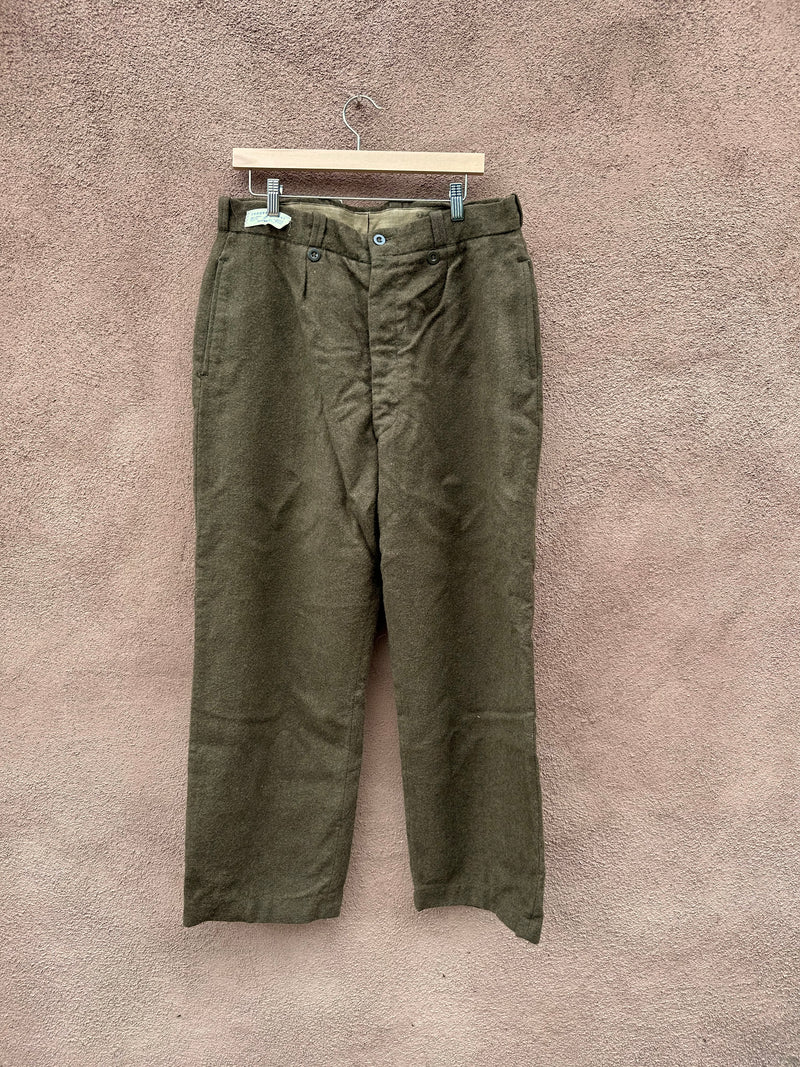 WWII Loose Wool Trousers, Waist: 36