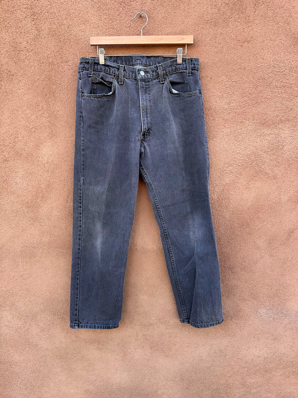 1980's Faded Black Levi's 505 Straight Leg, Made in USA, 36x30