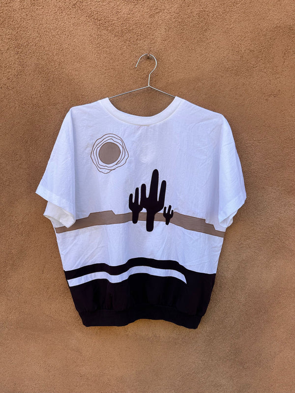1980's G.W.+ Lightweight Desert Embroidered Top