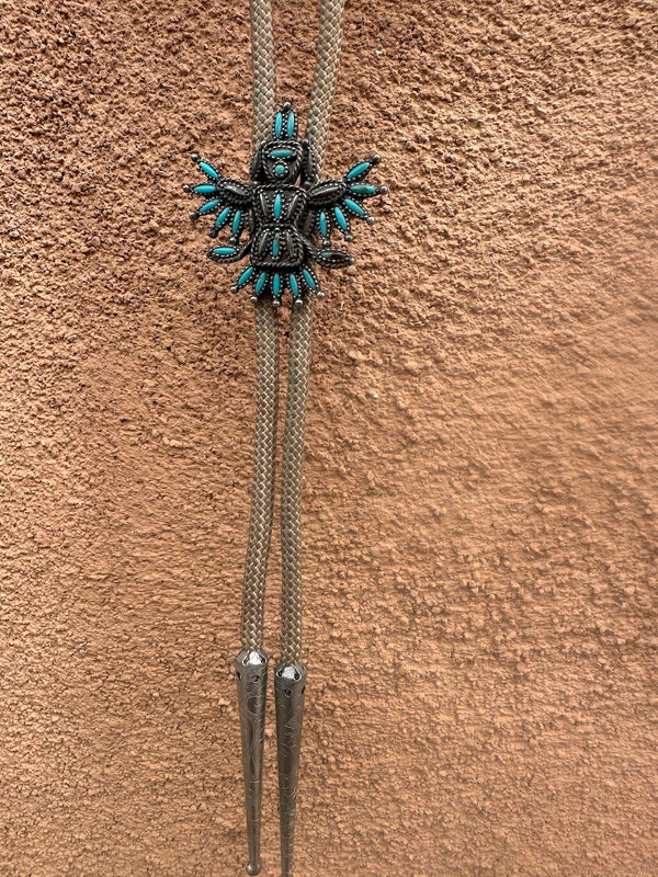 Zuni Style Needlepoint Bolo Tie