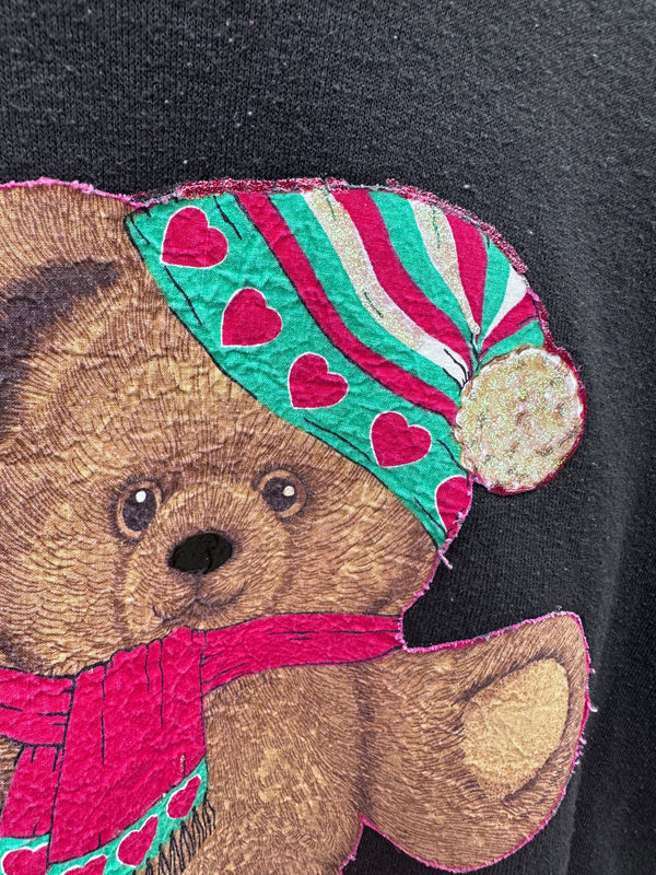 Holiday Teddy Bear Sweatshirt - as is