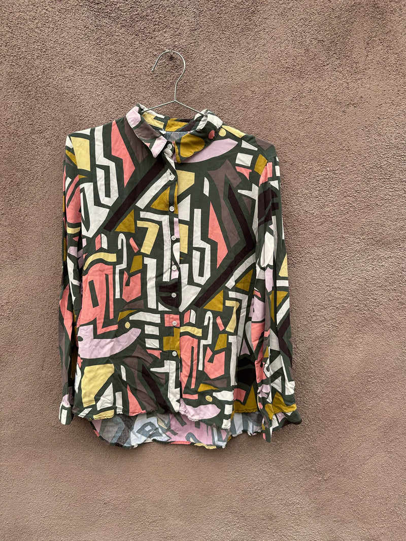 Totally Cool Abstract Rayon Blouse