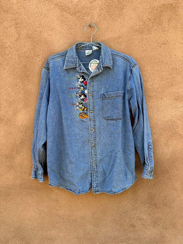 Denim Disney Store Character Shirt - as is