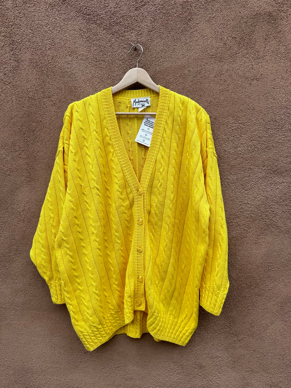 Canary Yellow Cardigan by Mademoiselle
