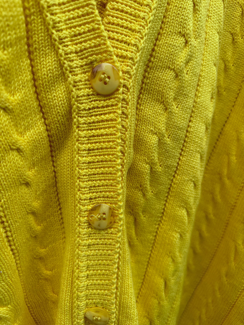 Canary Yellow Cardigan by Mademoiselle