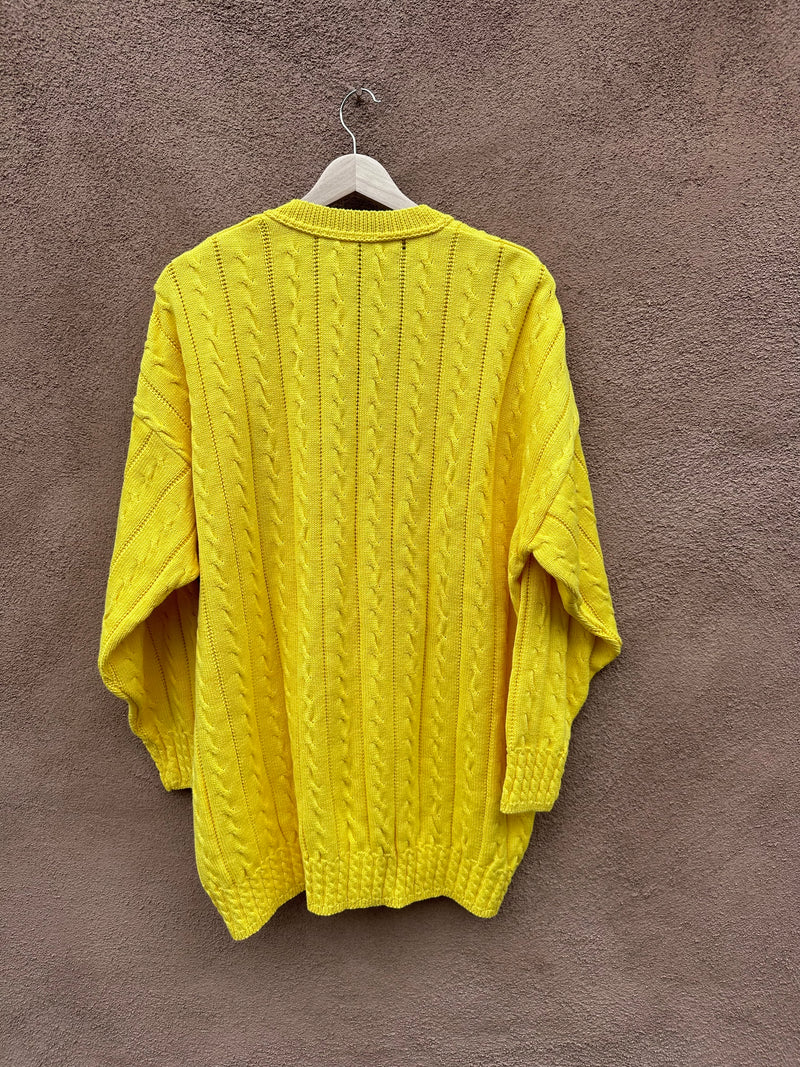 Canary Yellow Cardigan by Mademoiselle