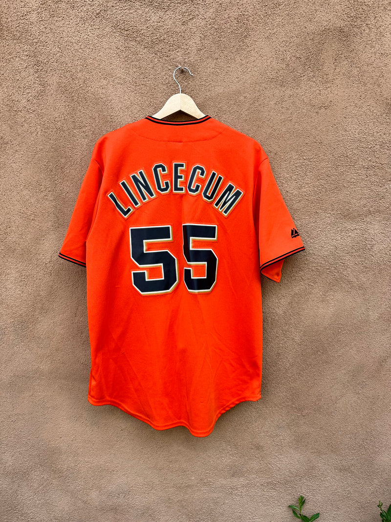 Orange S.F. Giants Tim Lincecum Jersey - Stitched