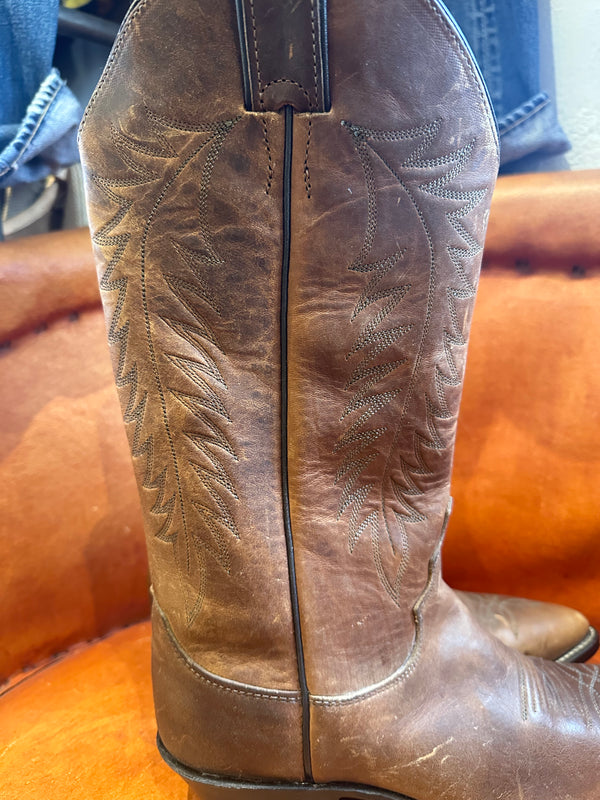 Brown Justin Cowgirl Boots - 6.5b