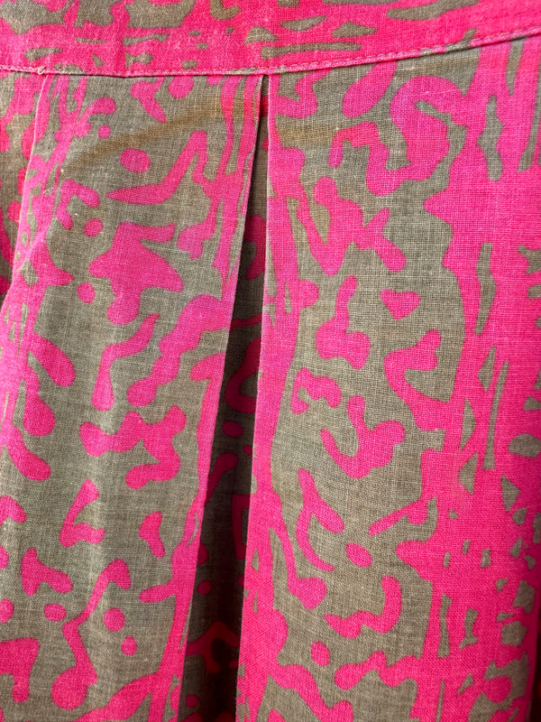 Pink and Tan 90's Cotton Skirt
