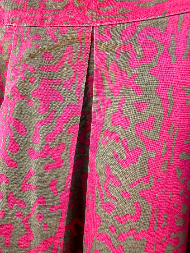 Pink and Tan 90's Cotton Skirt