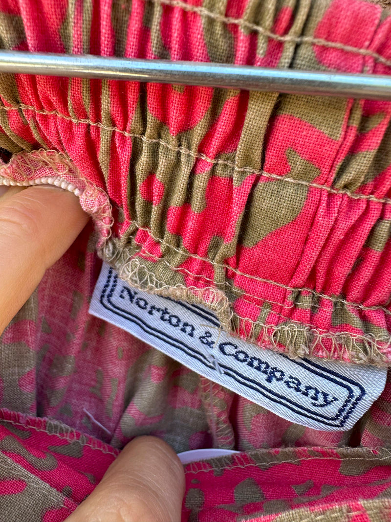 Pink and Tan 90's Cotton Skirt