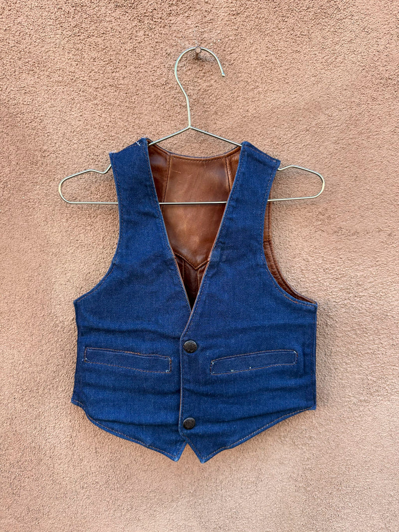 Reversible Leather/Denim Kid's Vest