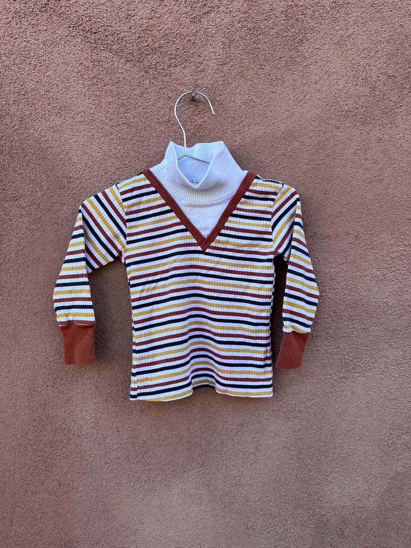 Health-tex Striped Kid's Turtleneck