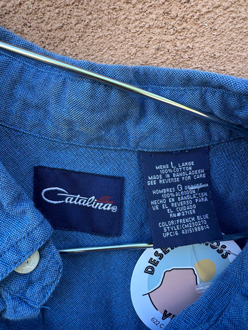 Blue Catalina Cotton Short Sleeve Shirt