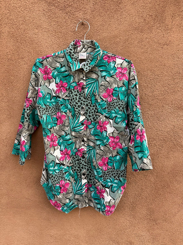 14th Place California 1970's Tiki Blouse