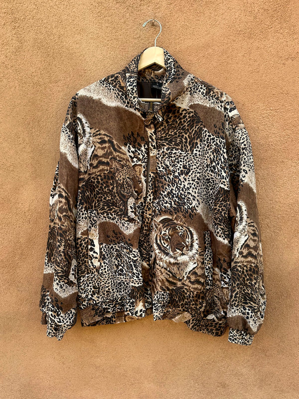 Big Cat Silk Bomber, as is (zip pull)