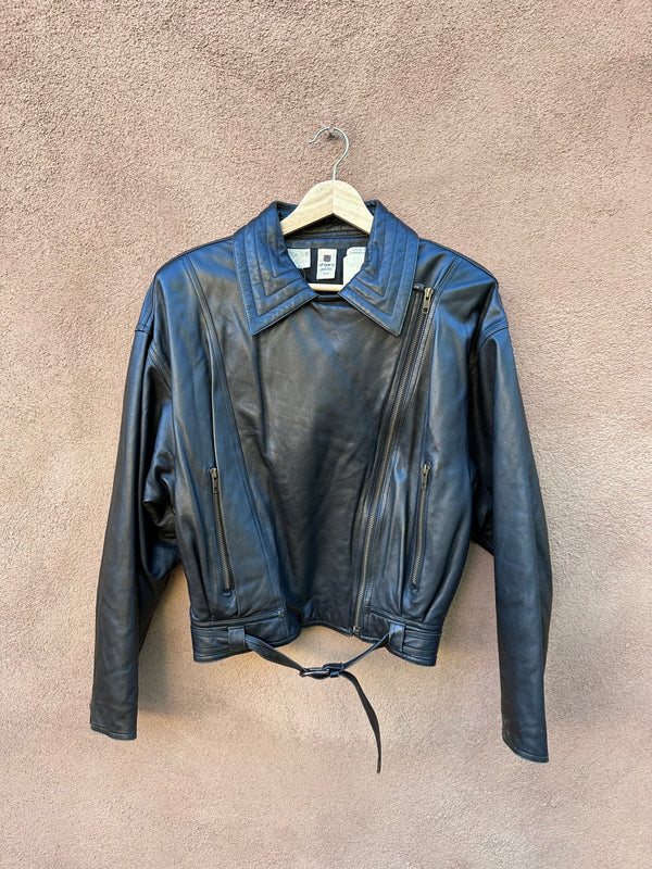 Black Leather Jacket - Biker Style - Ungaro Parallele - Paris