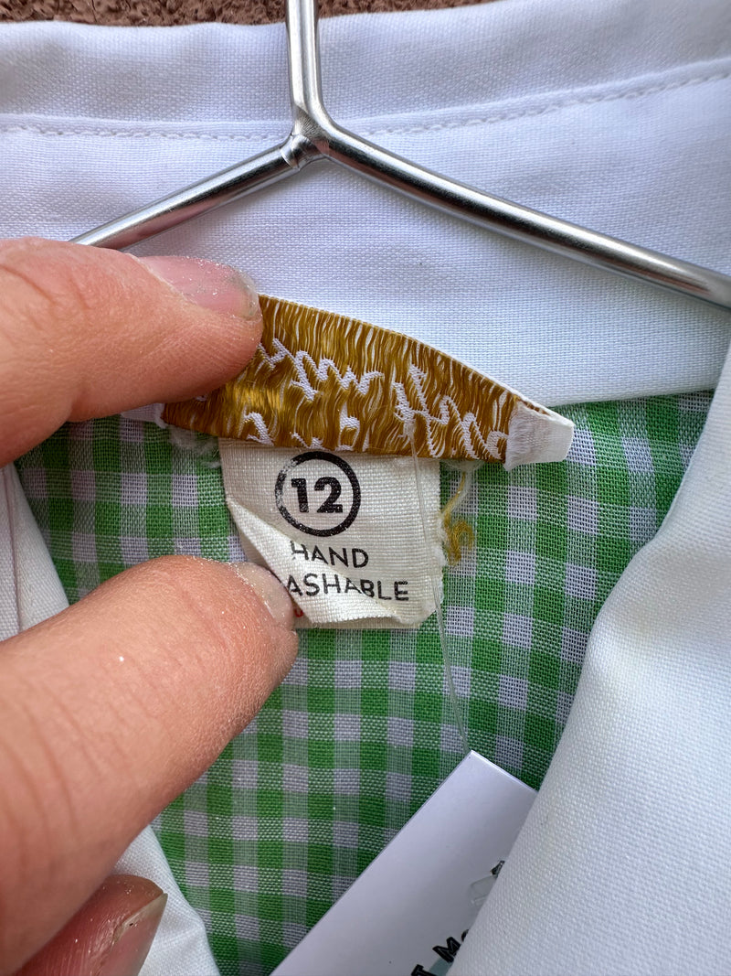 Ah! Austin Hill Green 1950's Gingham Blouse