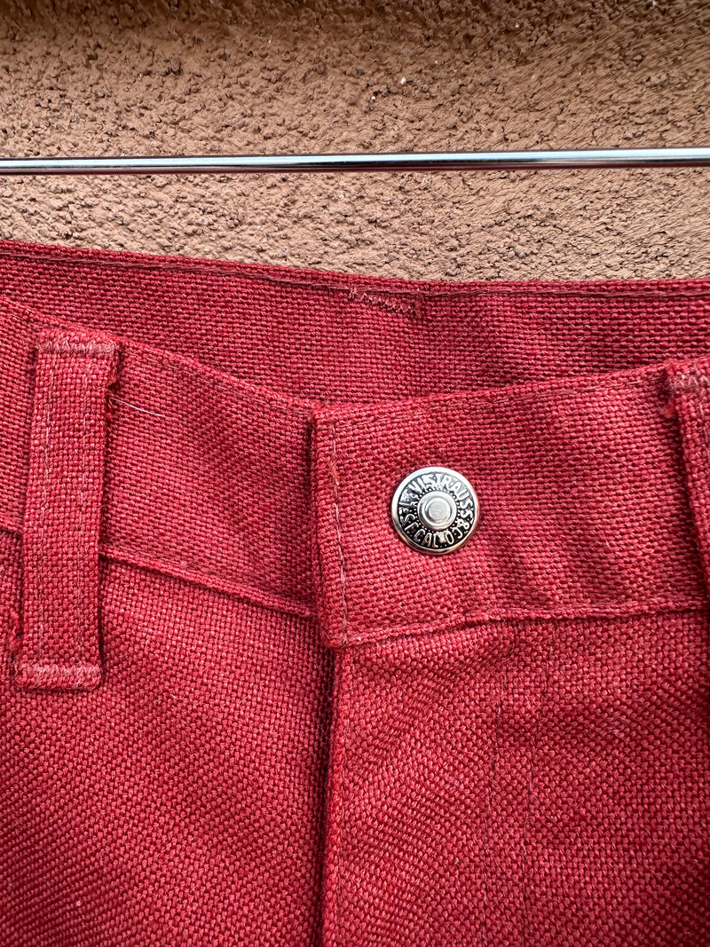 Burnt Orange 1970's Levi's Big E 2-Piece Shirt/Trousers