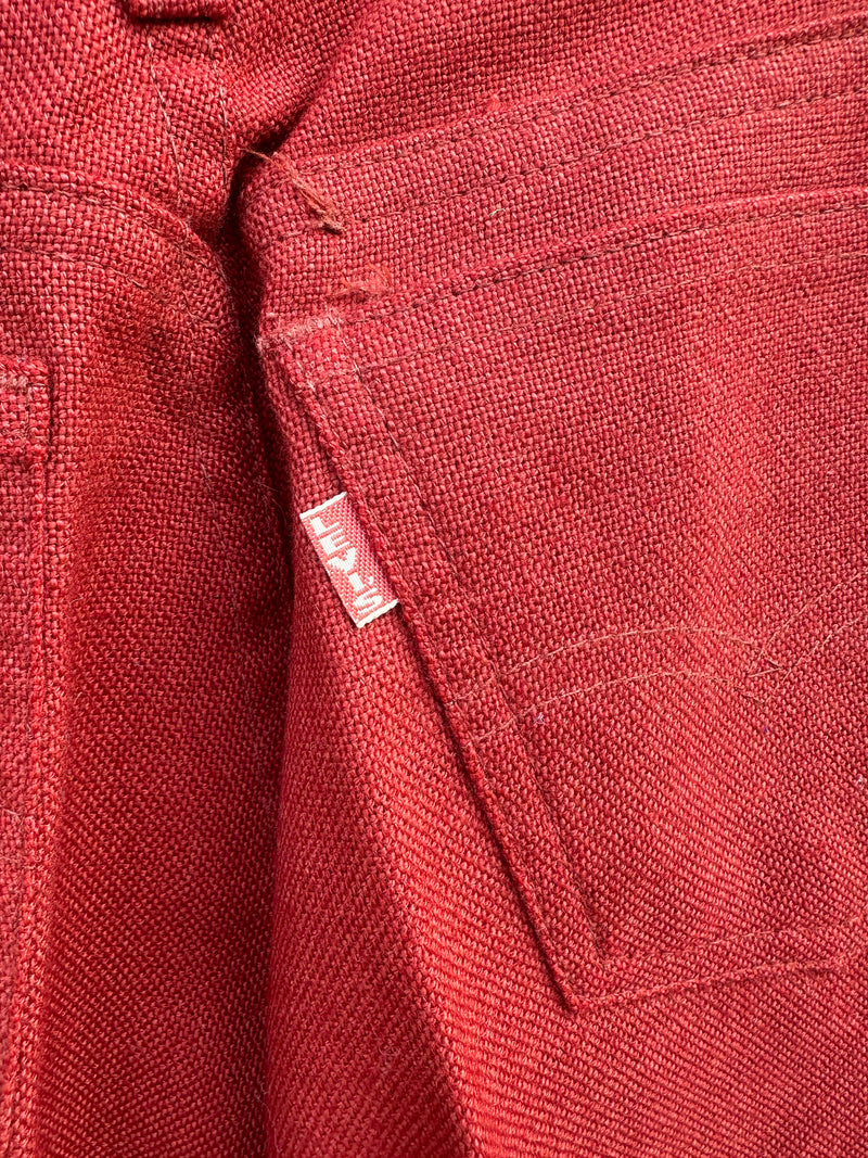 Burnt Orange 1970's Levi's Big E 2-Piece Shirt/Trousers