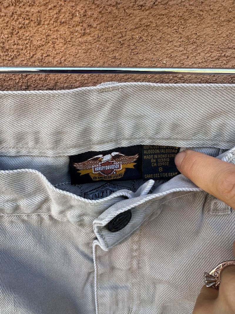 Beige Harley Davidson Jeans, 8