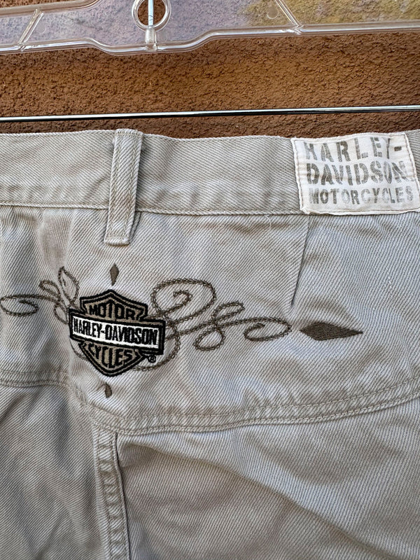 Beige Harley Davidson Jeans, 8