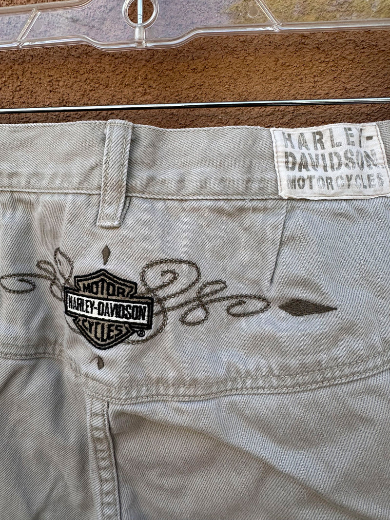 Beige Harley Davidson Jeans, 8