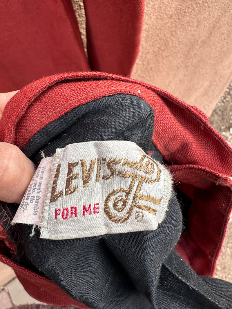 Burnt Orange 1970's Levi's Big E 2-Piece Shirt/Trousers