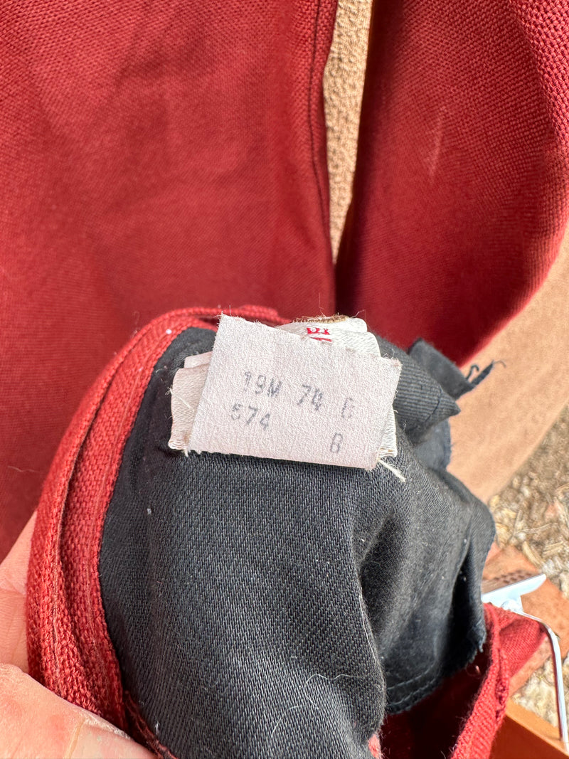Burnt Orange 1970's Levi's Big E 2-Piece Shirt/Trousers