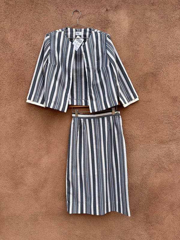 1950's Loch of Dallas Striped Suit - Jacket & Skirt