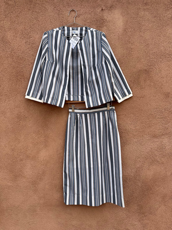 1950's Loch of Dallas Striped Suit - Jacket & Skirt