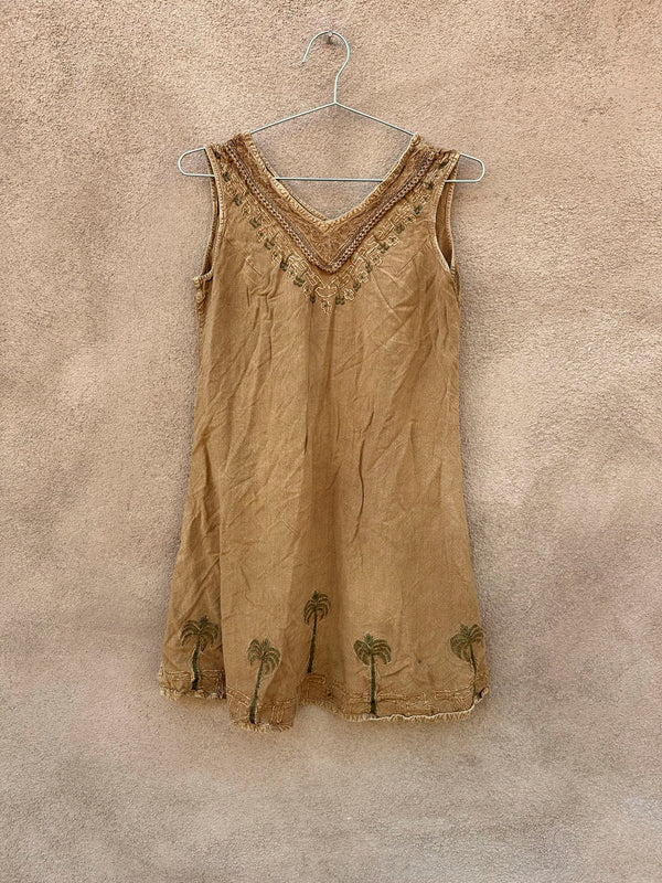 Mustard Boho Summer Dress, 100% Viscose