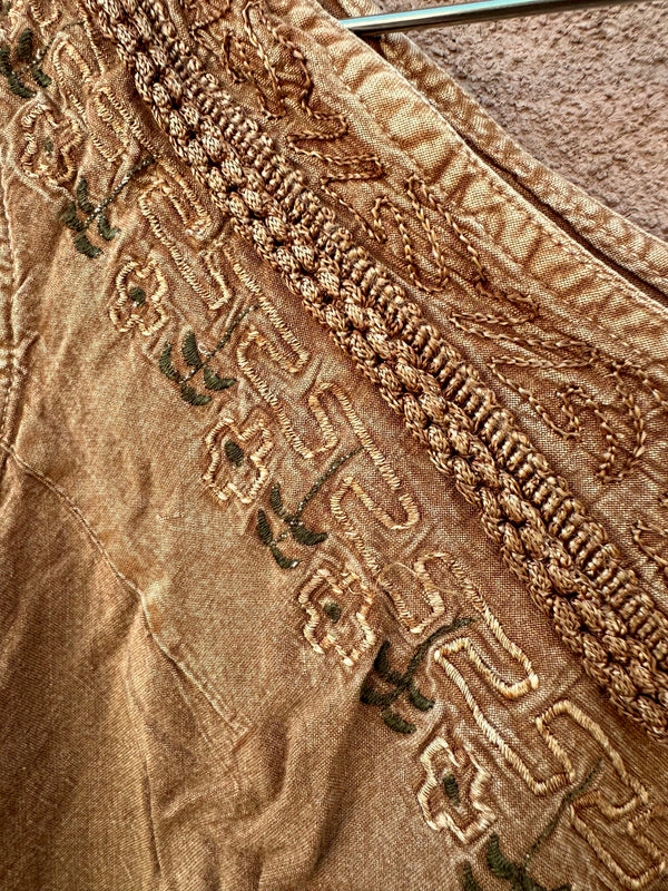 Mustard Boho Summer Dress, 100% Viscose