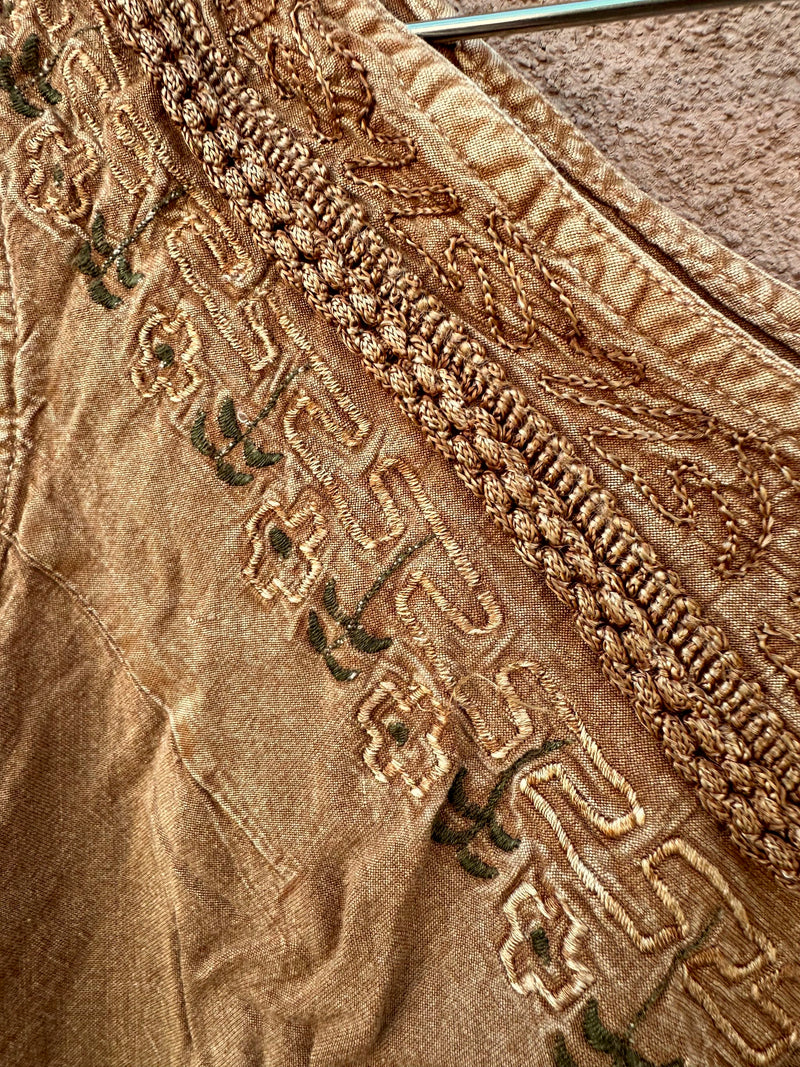 Mustard Boho Summer Dress, 100% Viscose