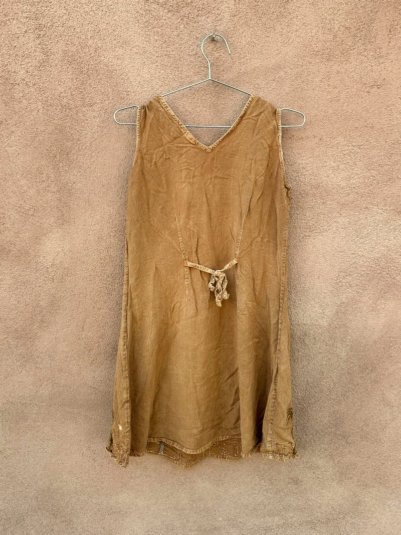 Mustard Boho Summer Dress, 100% Viscose