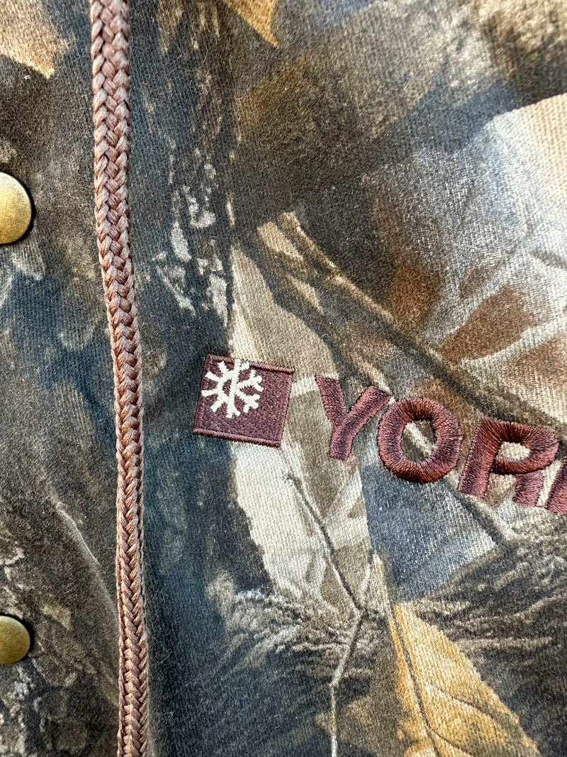 Early 90's Swingster Camo Hooded Jacket, Made in USA, Med