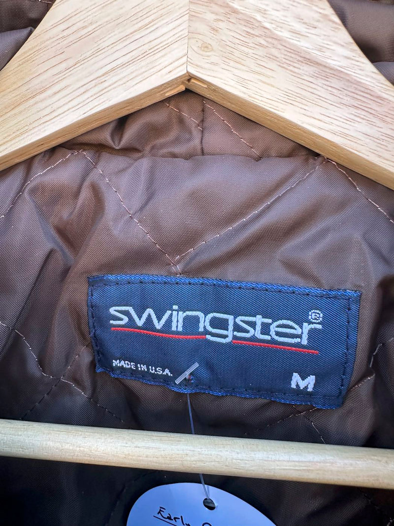 Early 90's Swingster Camo Hooded Jacket, Made in USA, Med